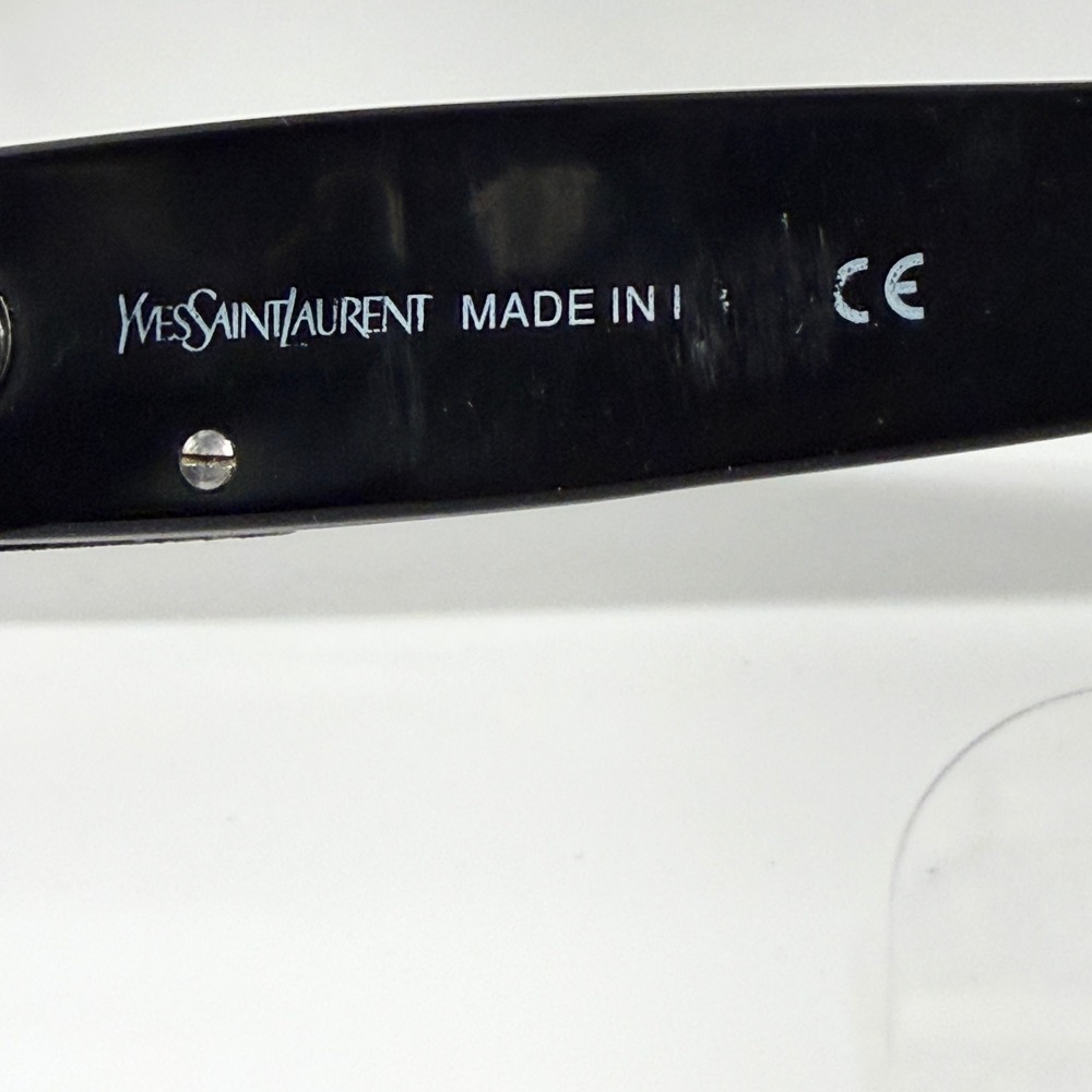 Yves Saint Laurent 6567 Y786 140 Sunglasses Green Black Oval Frame Italy Vintage - Picture 7 of 8